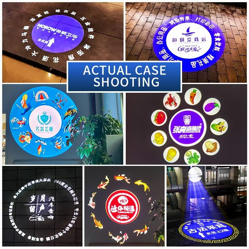 25W-110W Rotate + Static Wateproof LED Logo GOBO Porjector Light Custom Image AD