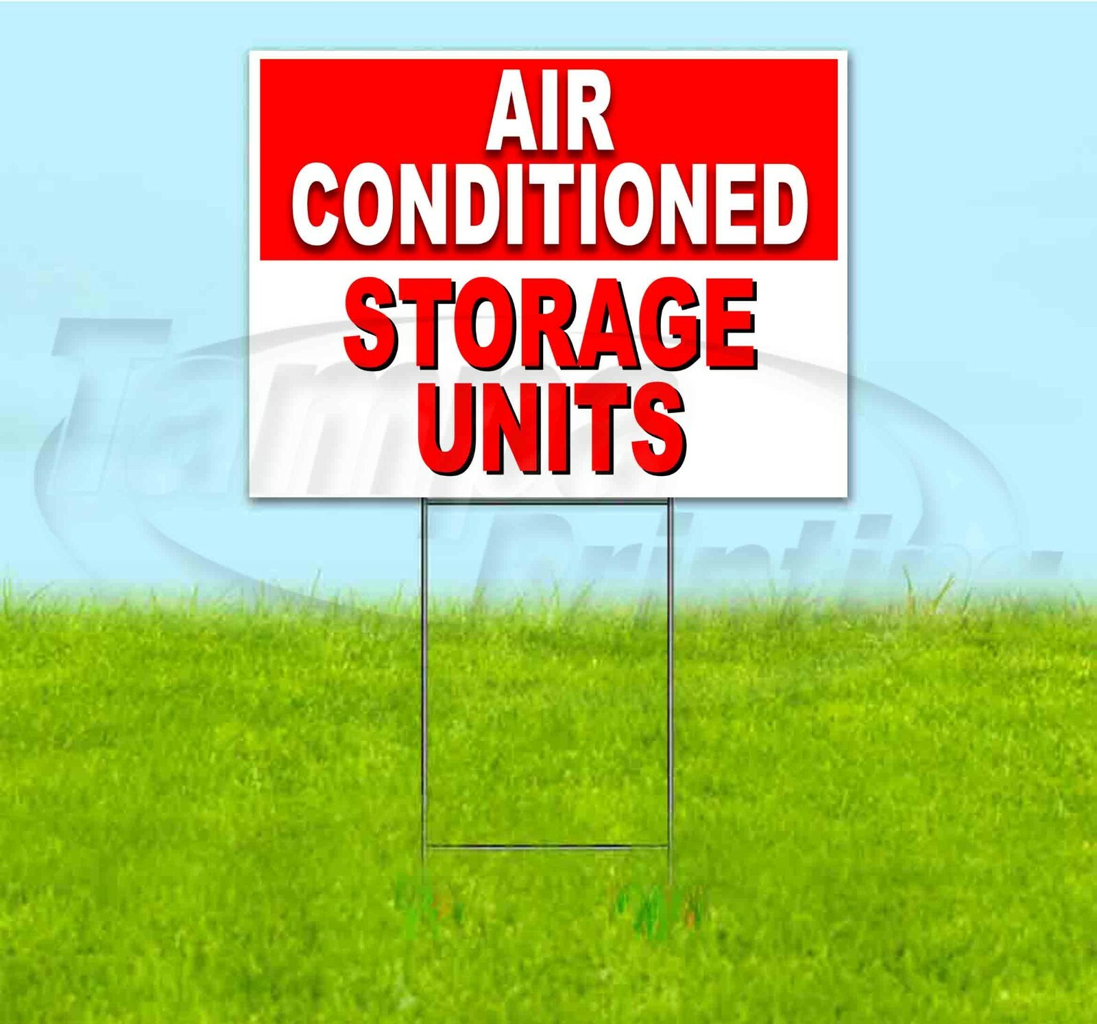 AIR CONDITIONED STORAGE UNITS 18×24 Yard Sign WITH STAKE Corrugated Bandit USA