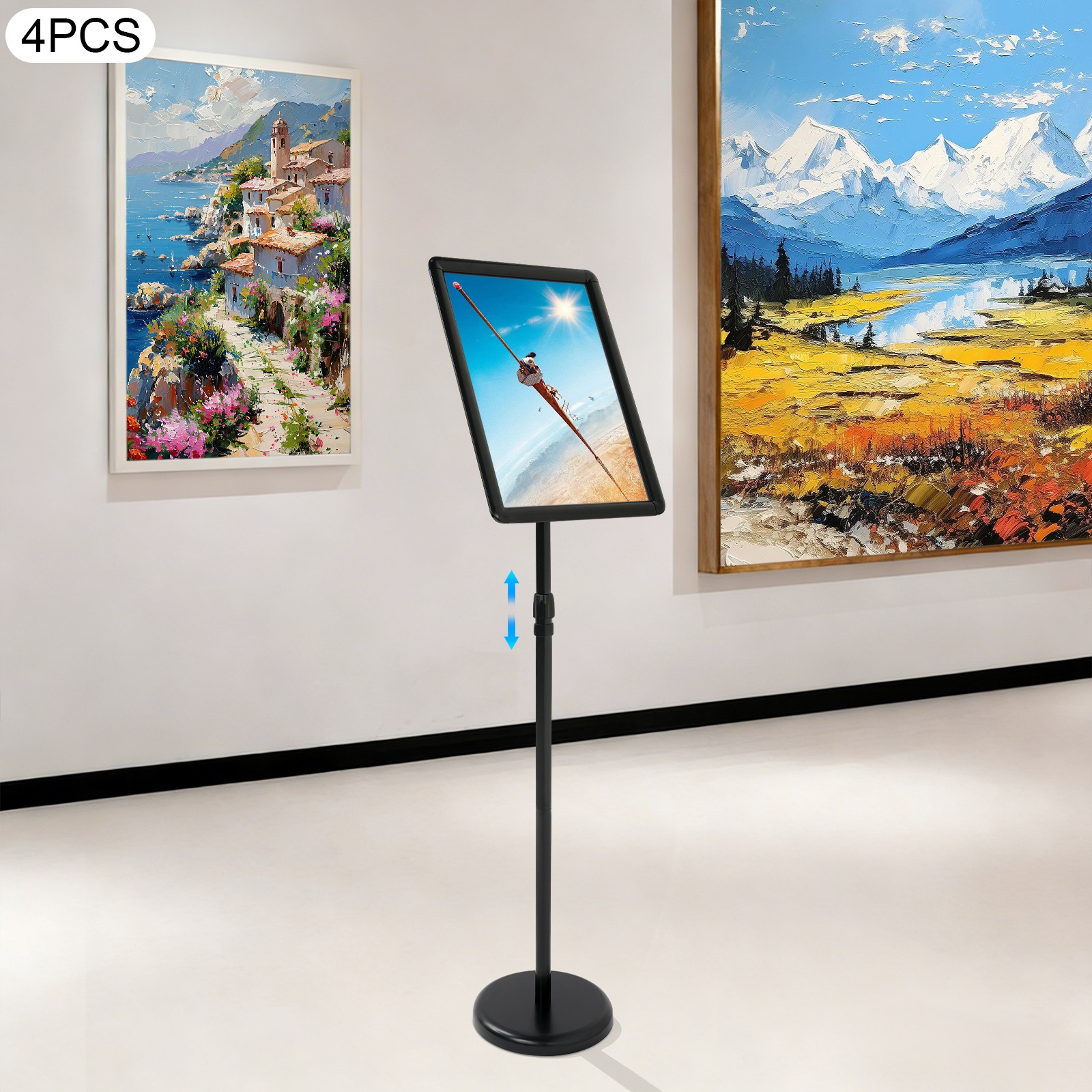 Advertising Display Stand Poster Stand Adjustable Floor Standing Sign Holder