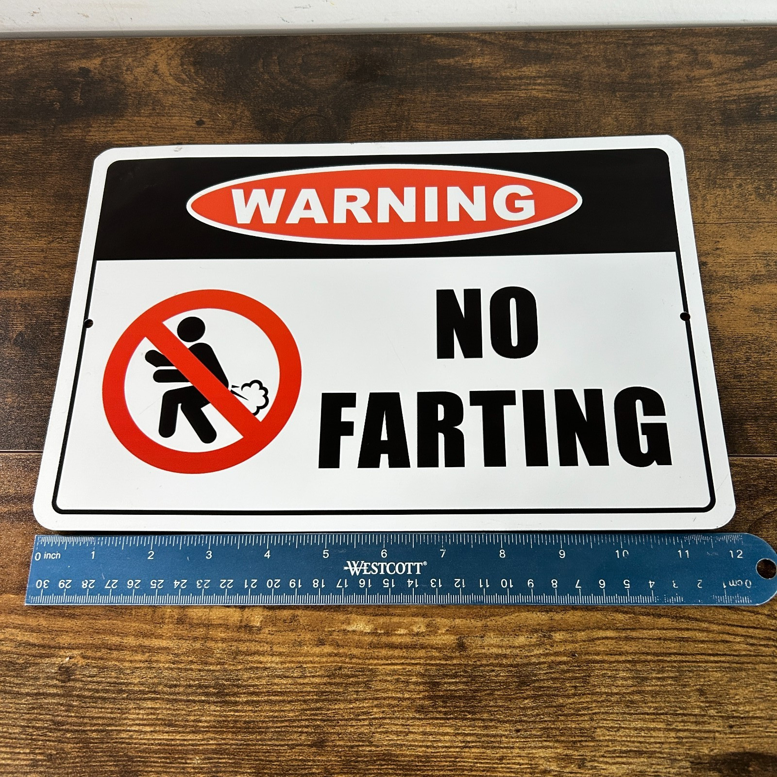 NO FARTING Warning Sign fart pass gas stink farter Metal 8″ x 12″