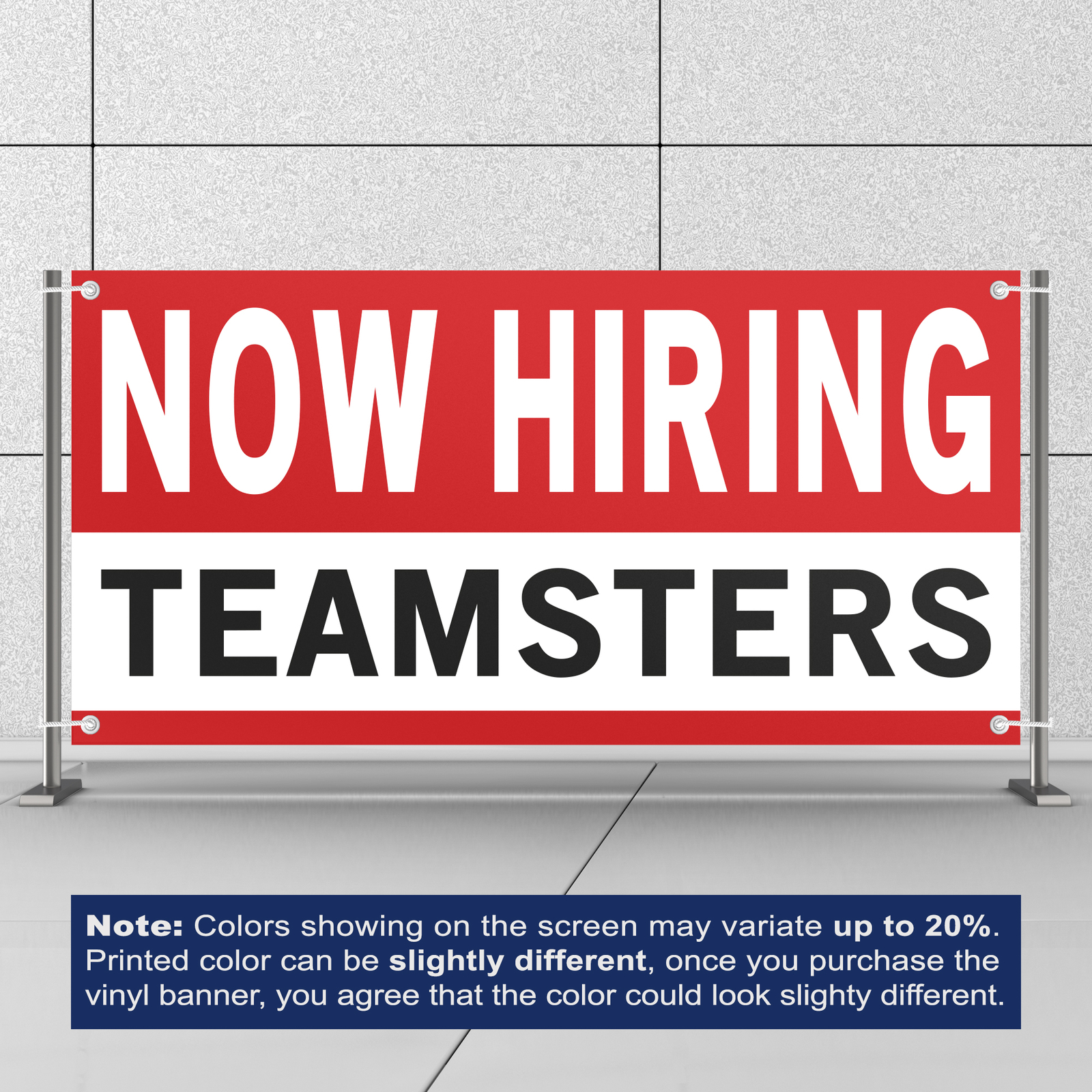 Now Hiring Teamsters 13 oz Heavy Duty Vinyl Banner Truck Driver CDL Drivers Sign