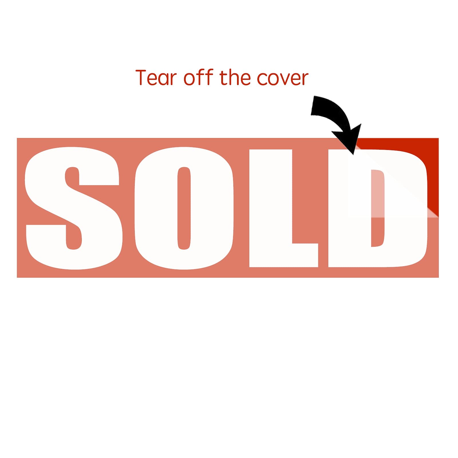 Sold Sign for Estate Rider,Reusable Magnetic and Adhesive Sticker Option,Sign fo
