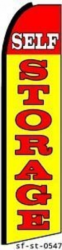 Self Storage Flutter Swooper Flag Advertising Sign 3’ Wide Banner Only