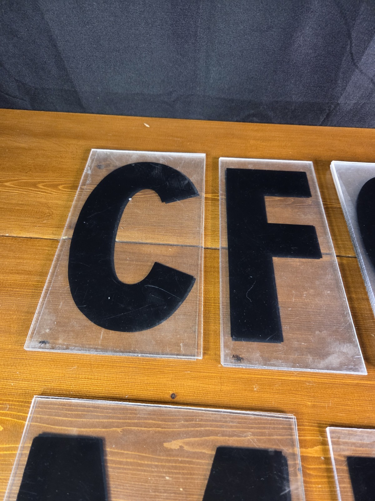 38 Vintage Plastic 9″ Marquee Mixed Letters For Outdoor Sign Black Used