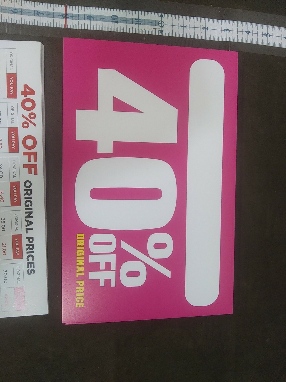 115+ Retail Store Discount Signs Clearance Mark Down 7in X 11in 40% conversion