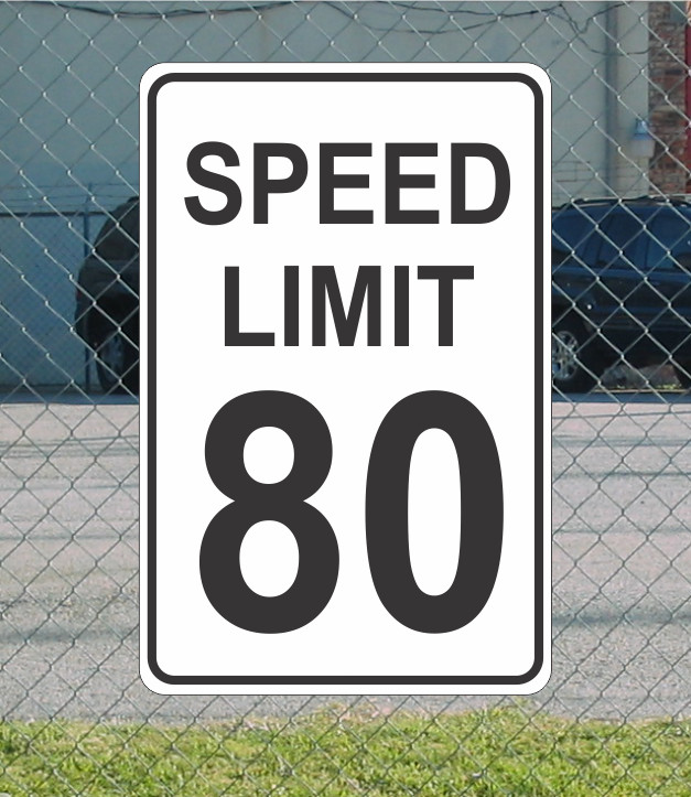 Speed Limit 80 Metal Sign for Street Road Highway Parking Lot 12″x18″ mph