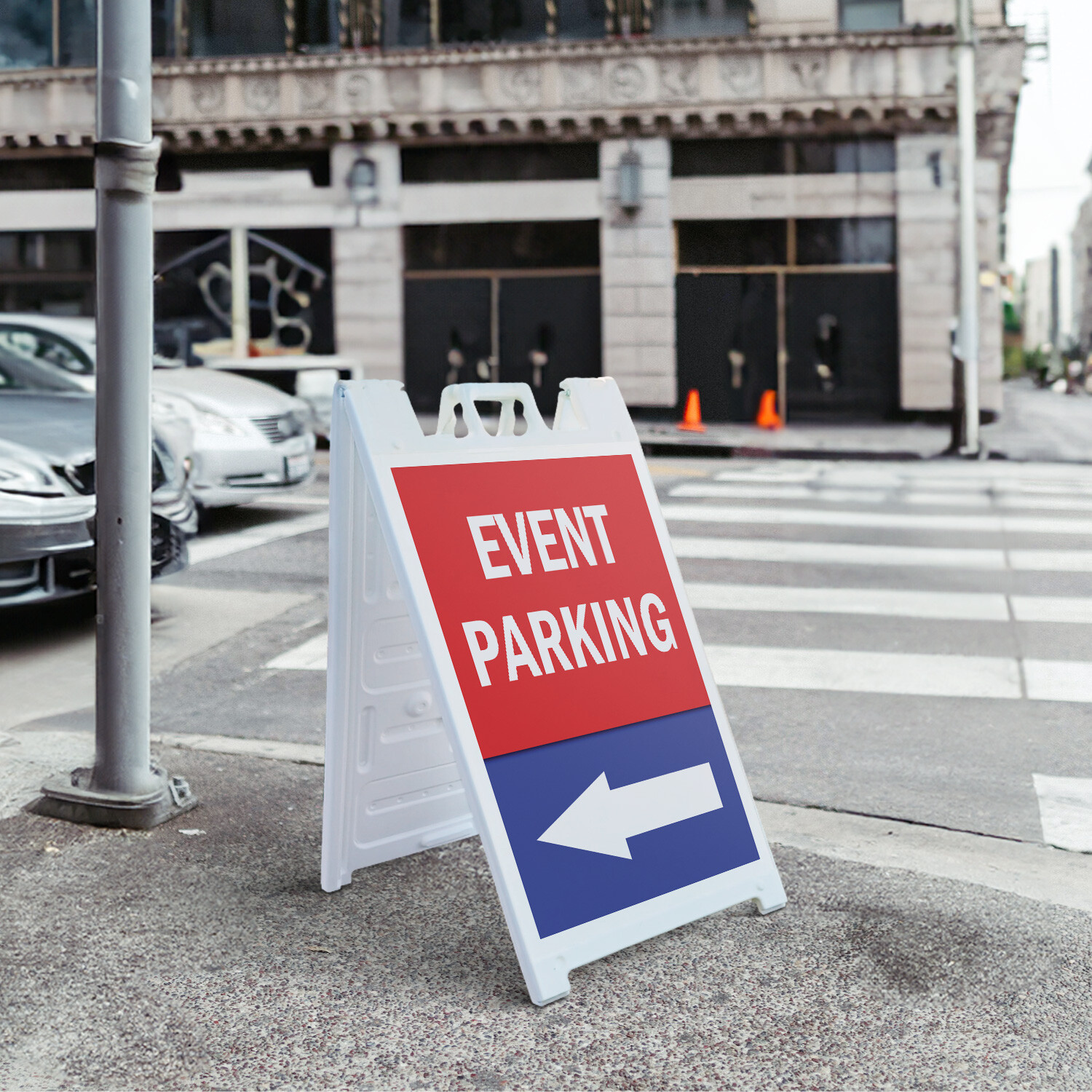 A-frame Sidewalk Event Parking With Arrow 24″ x 36″ Double Sided A-Frame Sidewal