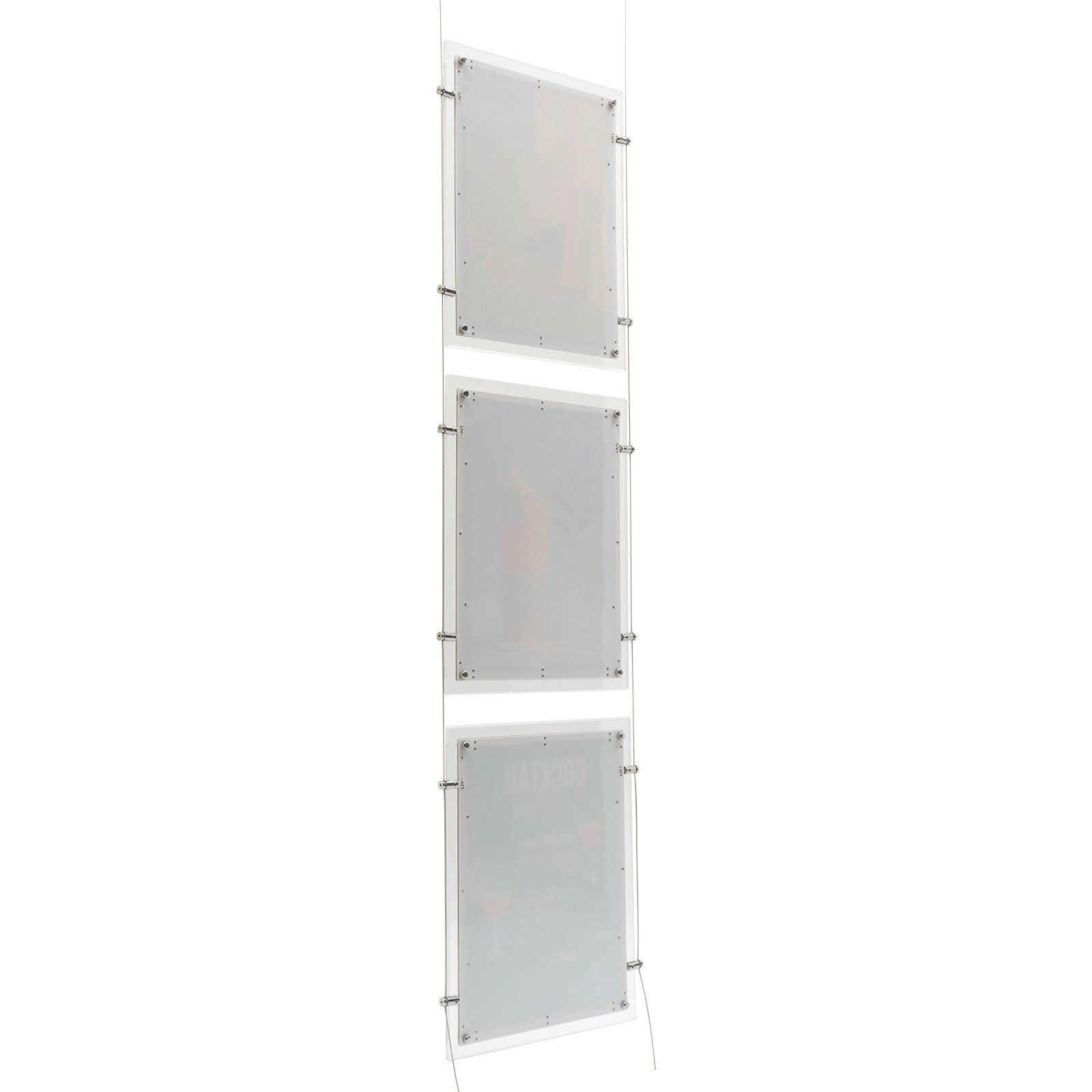 3PCS A3 Real Estate Window Hanging Led Backlit Picture Frame Display Sign Holder