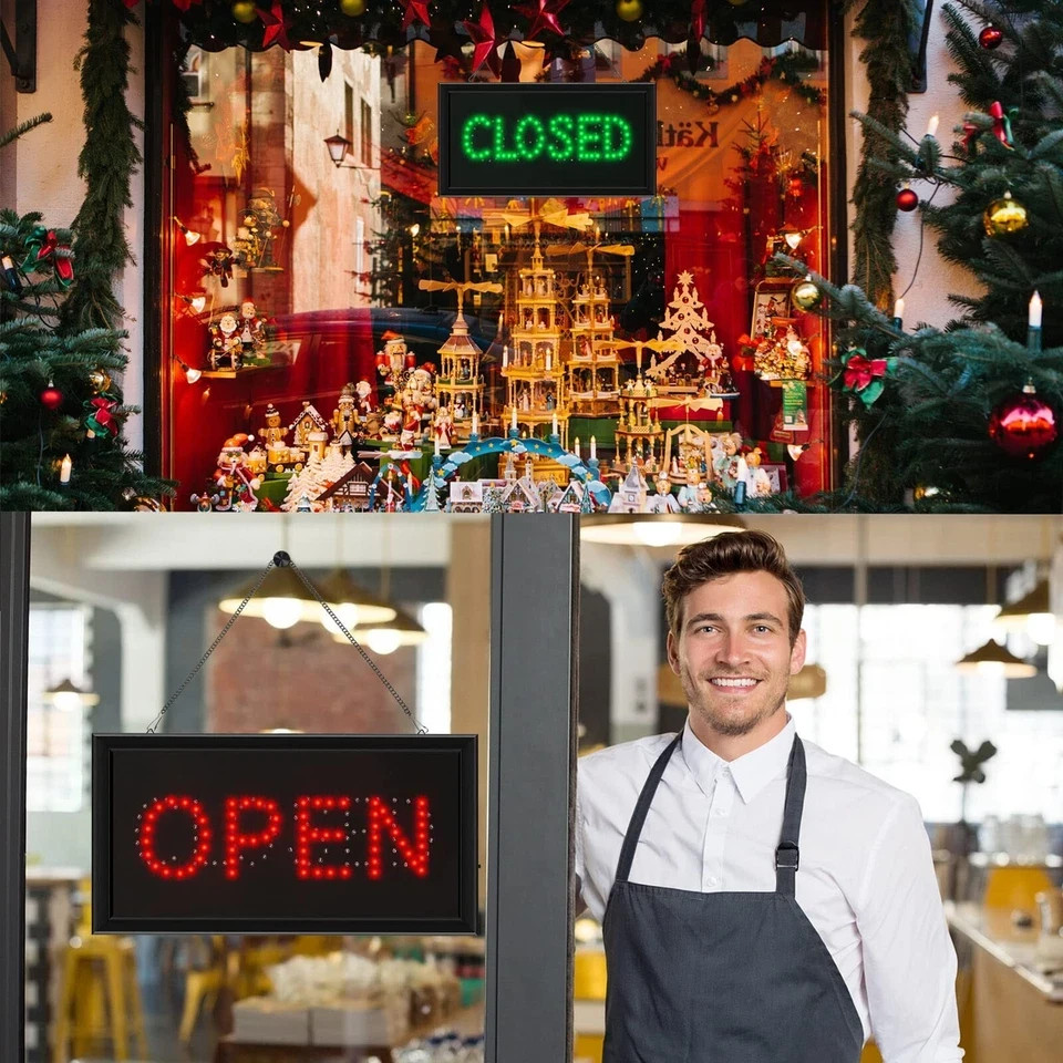 Open Closed Signs for Business LED Open Closed Sign Light Open and Closed Sig…