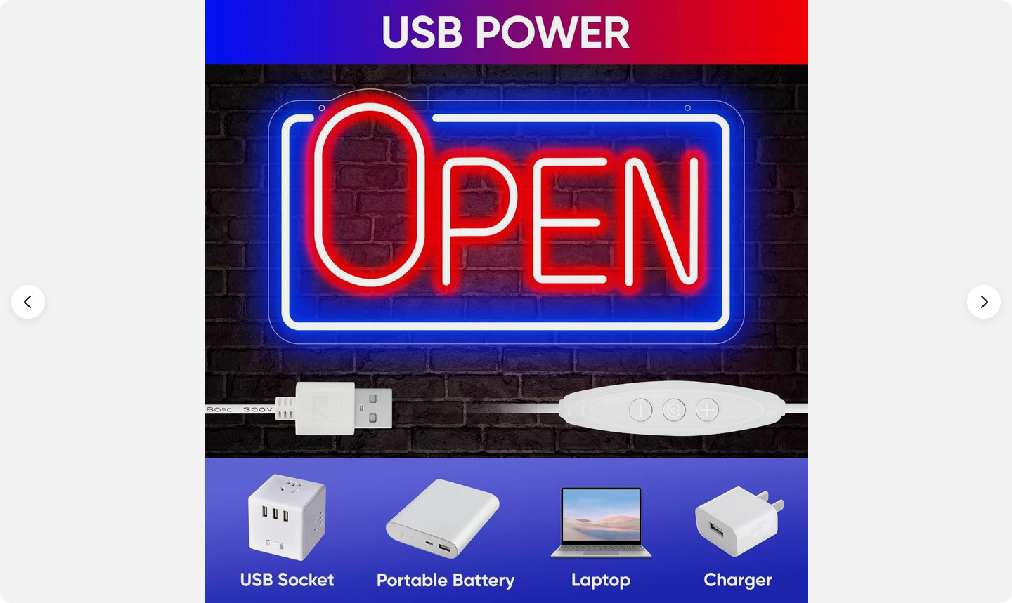 22″ X 11.8″ LED Neon Open Sign for Business Window, Light up Open Sign for Store