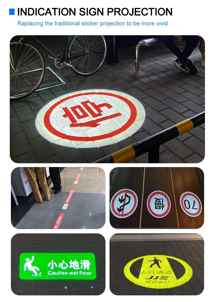 40W-600W 4 Logo Imagine AD Sign Auto-swtich LED Gobo Projector Lamps Waterproof