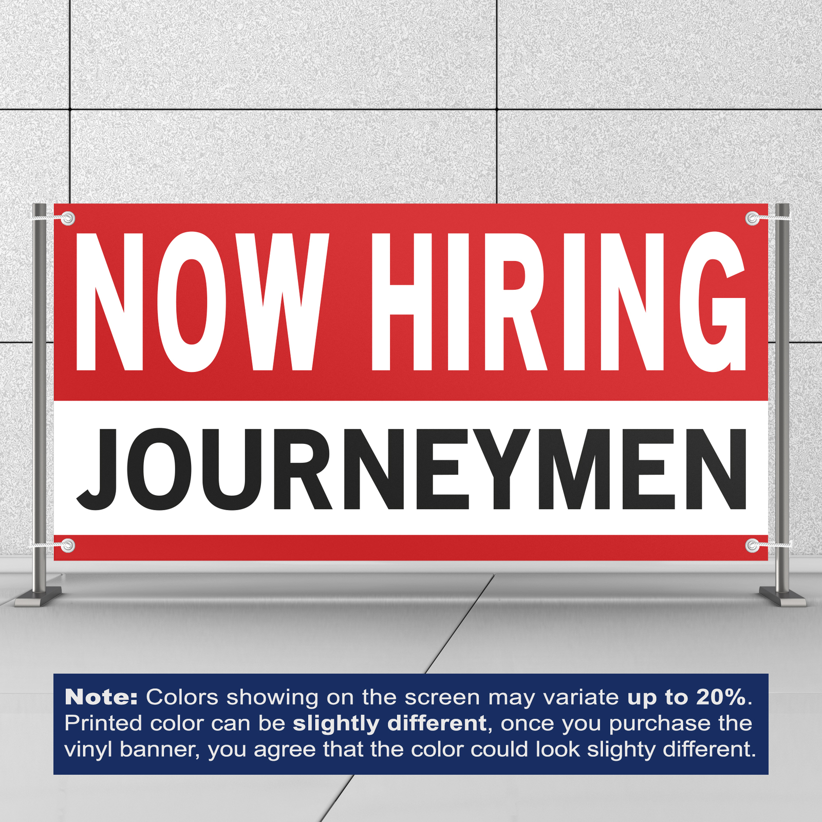 Now Hiring Journeymen 13 oz Heavy Duty Vinyl Banner Jobs Available Help Wanted