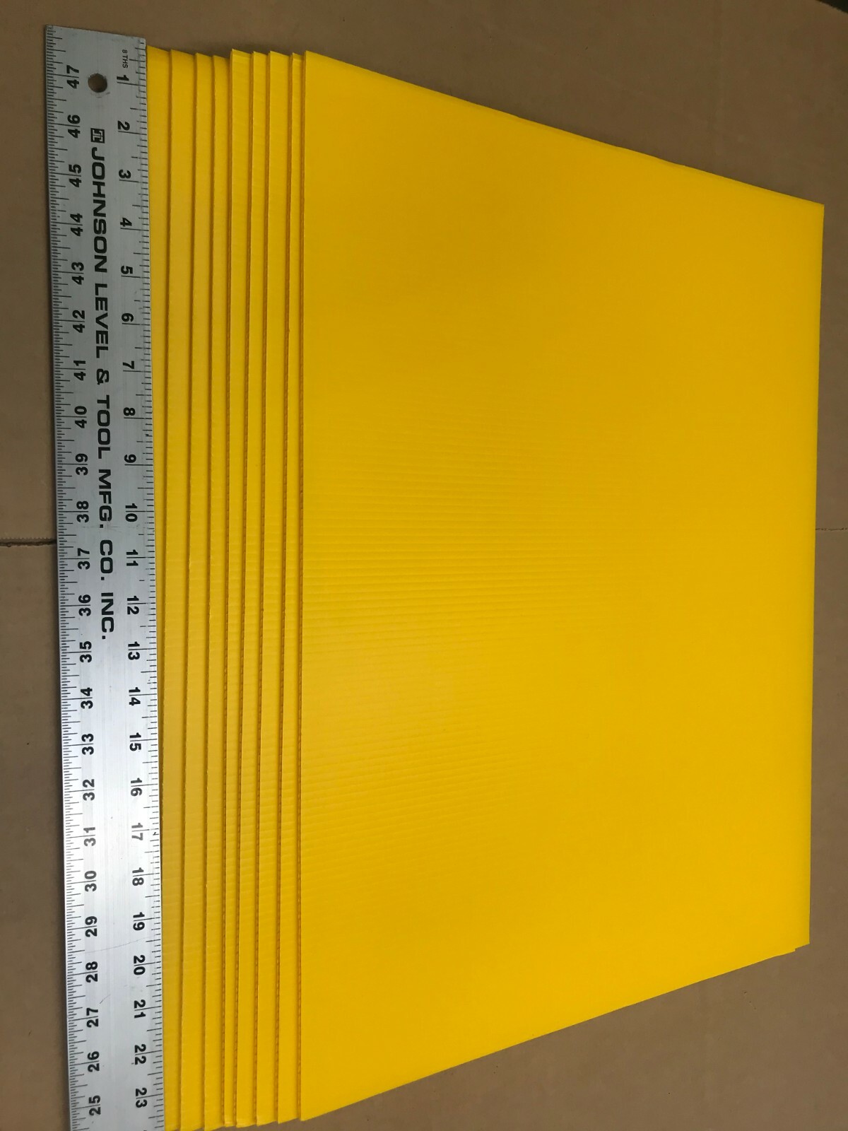 Pack of 50 Signs (Yellow) 18″ x 24″ x 4 mm Corrugated Plastic Signs, 50 Pieces