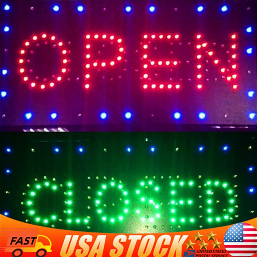 Interchangeable OPEN and CLOSED LED Sign Neon Super Bright for Store Shop