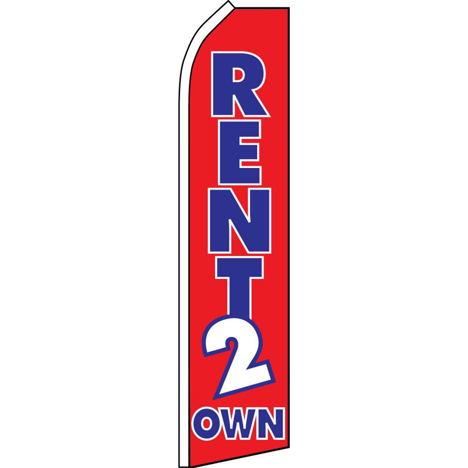 Rent 2 1/2 ft X 11 1/2 ft Polyester Swooper Flag