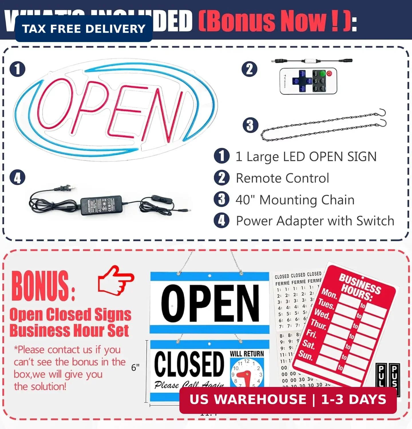 Open Signs for Business,Neon Open Sign Led,32″x 16″,Remote Control Open/Closed B