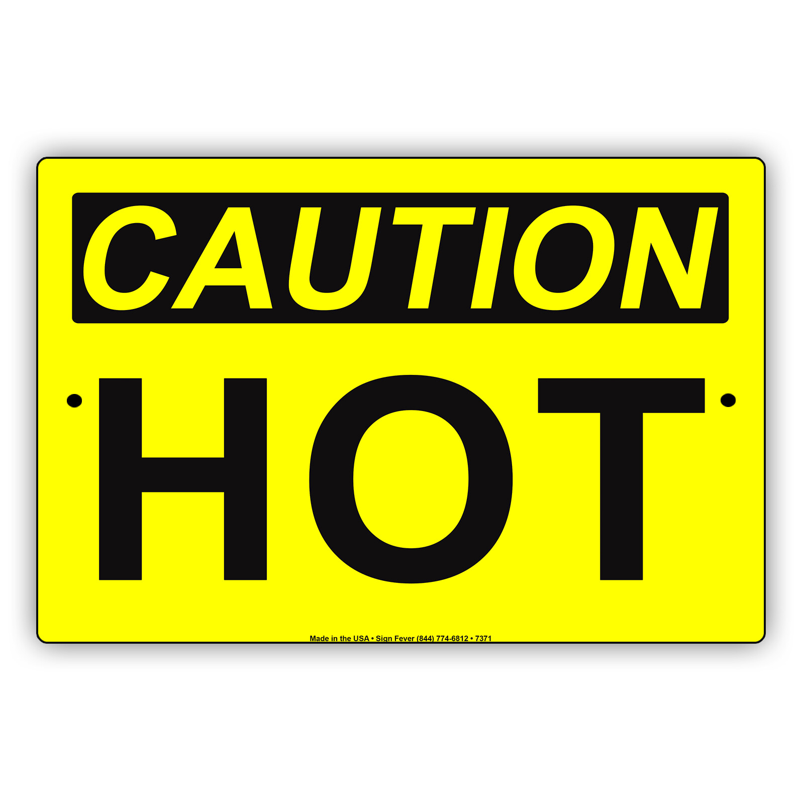 Caution Hot Surface Work Area Wall Art Decor Novelty Notice Aluminum Metal Sign