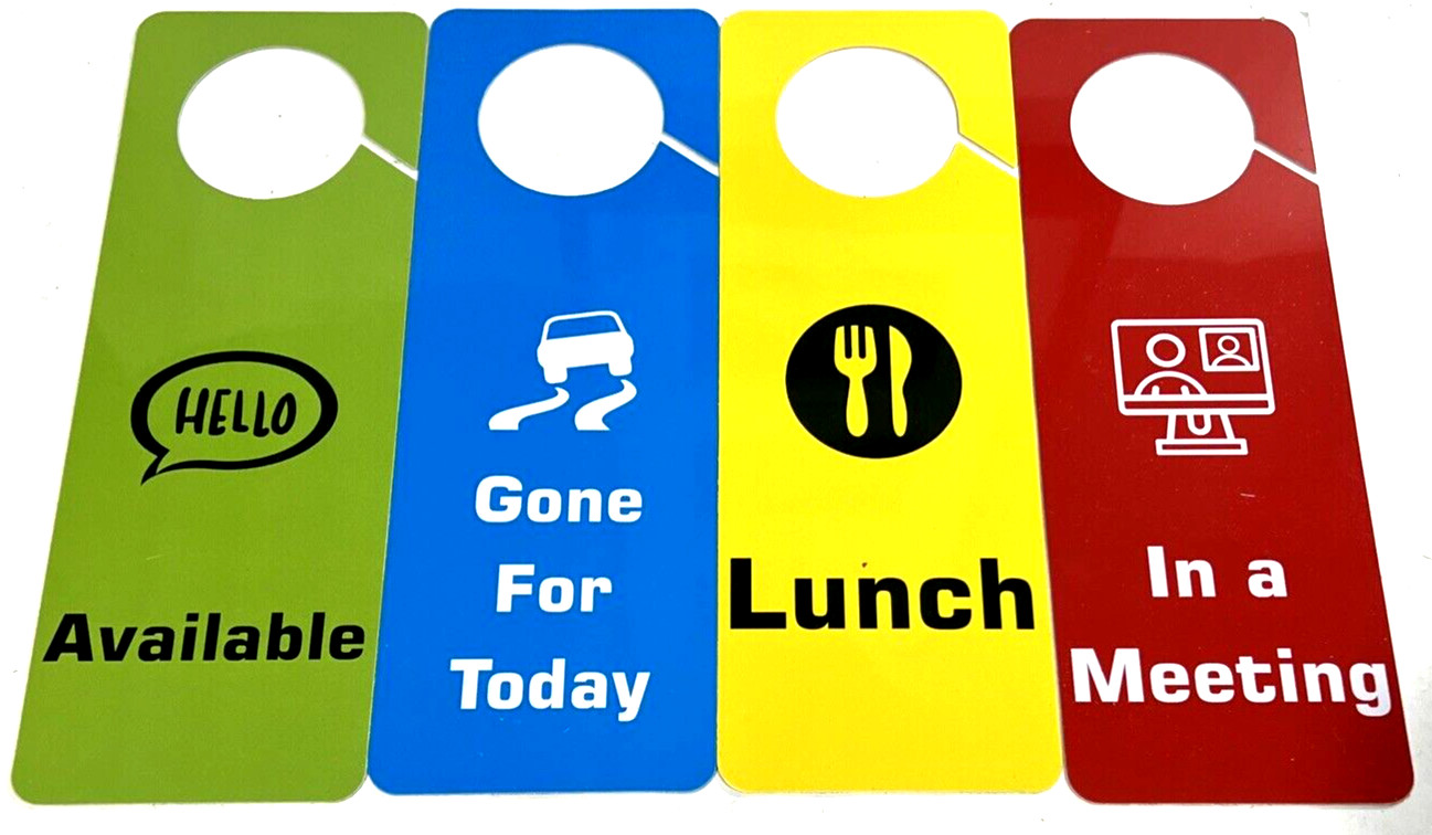 HI Visibility Door Hangers 8 Option Channel Pro Office Signs