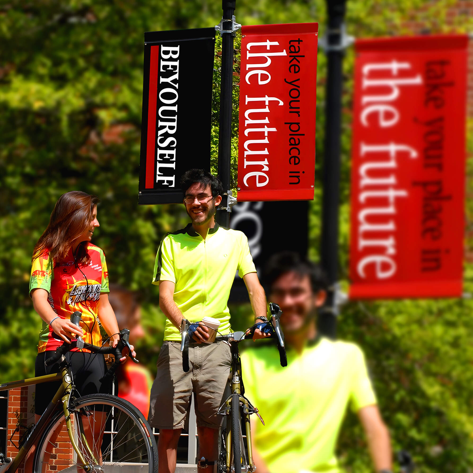 Anley Custom Street Light Pole Banner – Personalized Pole Banner Double Sided