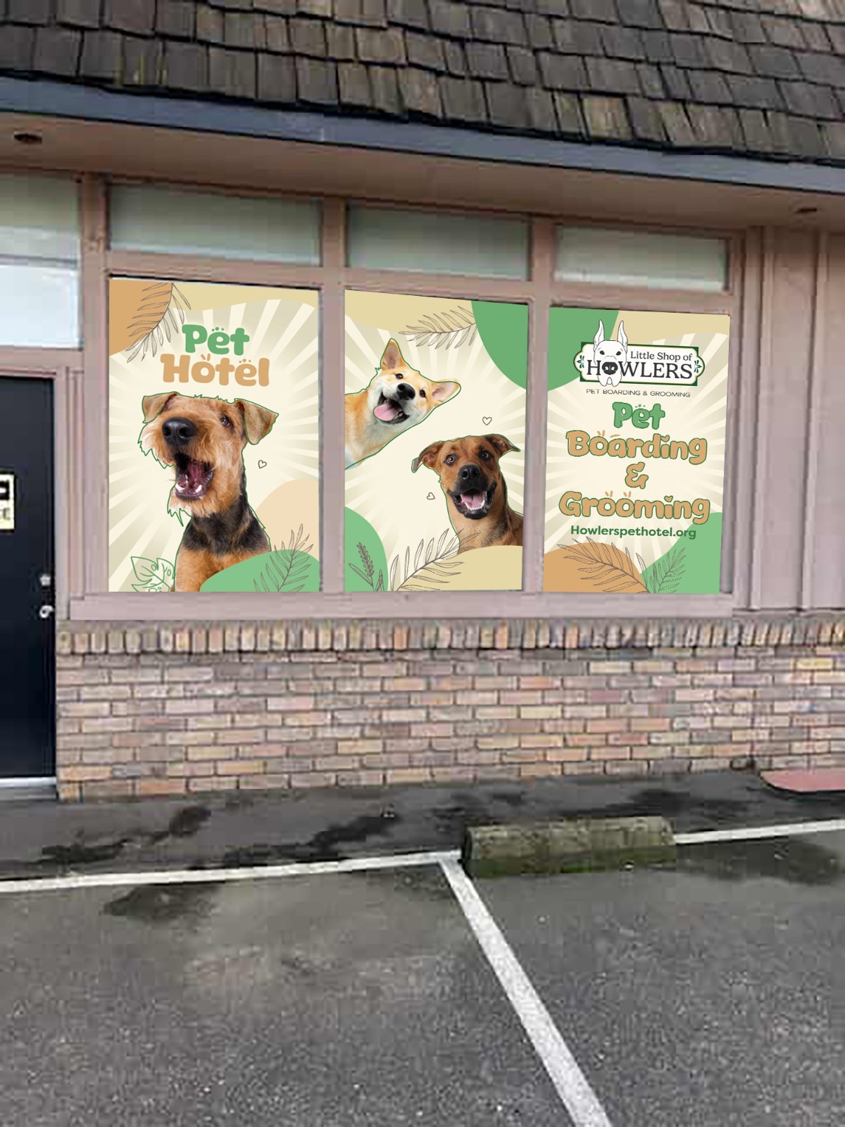 QUOTE: Custom Window Decals for Dog Groomers / Perforated One Way Vision