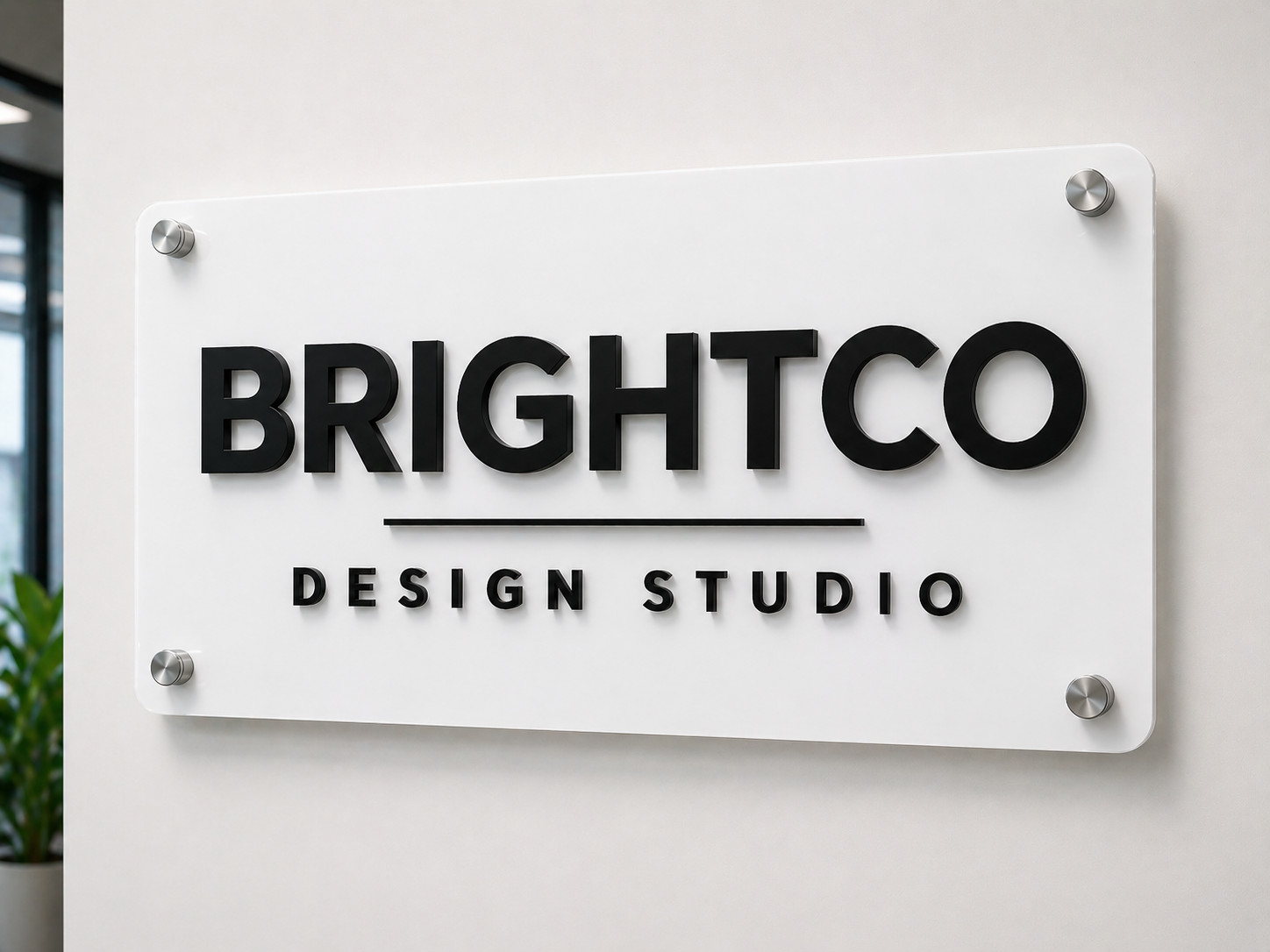 acrylic business sign