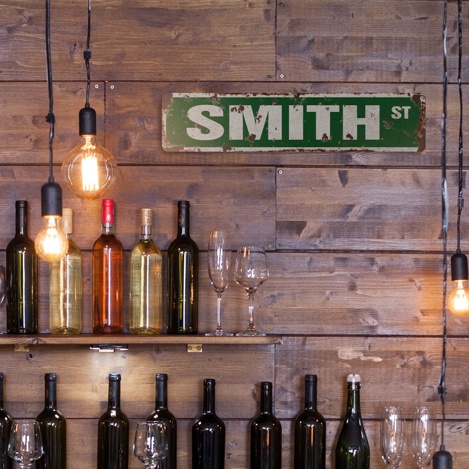 SMITH Vintage Style Rustic Street Sign Childrens Name Room Metal Road Sign
