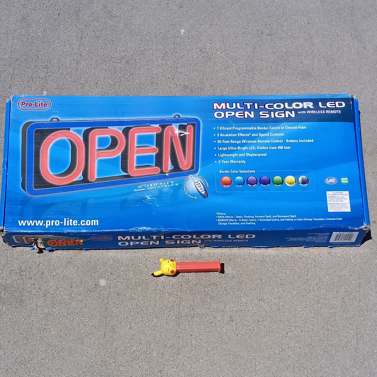 Pro-Lite Ultra Bright LED Neon OPEN Sign Multi-Color NEW OPEN BOX. SEALED SIGN.