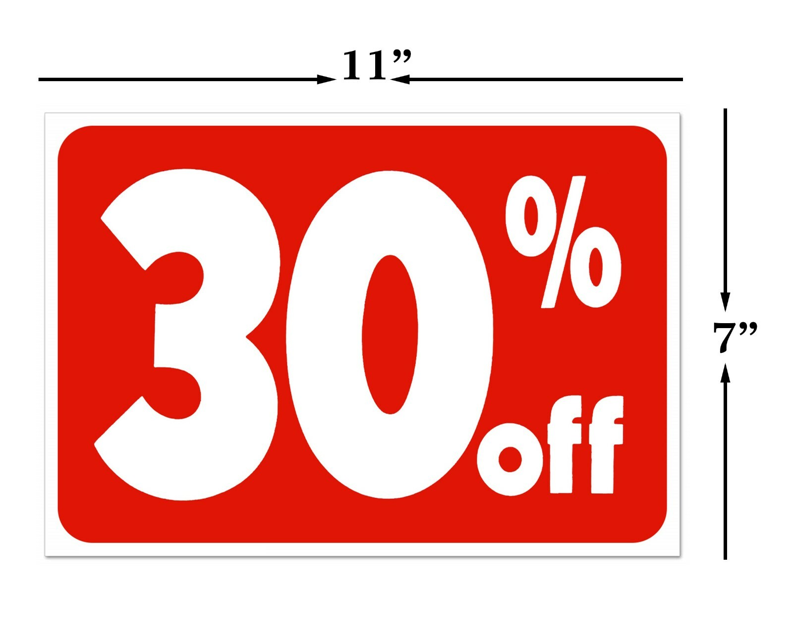 30% Off Sale Sign Business Retail Store Shopping Message Signs Durable Plastic