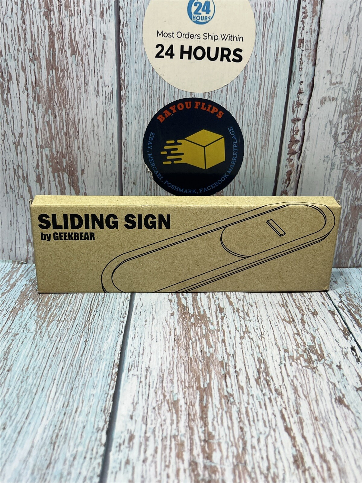 Vacant/Meeting in Progress Slider Sign Gray – Made with Premium MDF Wood.NIB