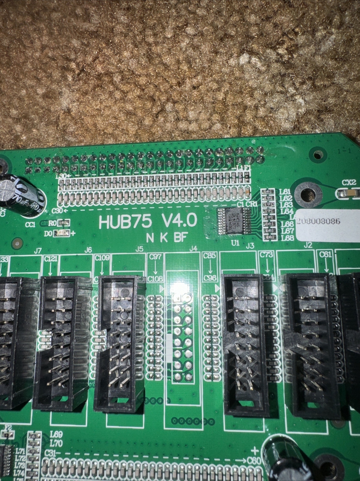 1- LED Sign Hub Card HUB 75 V4.0 6 line output
