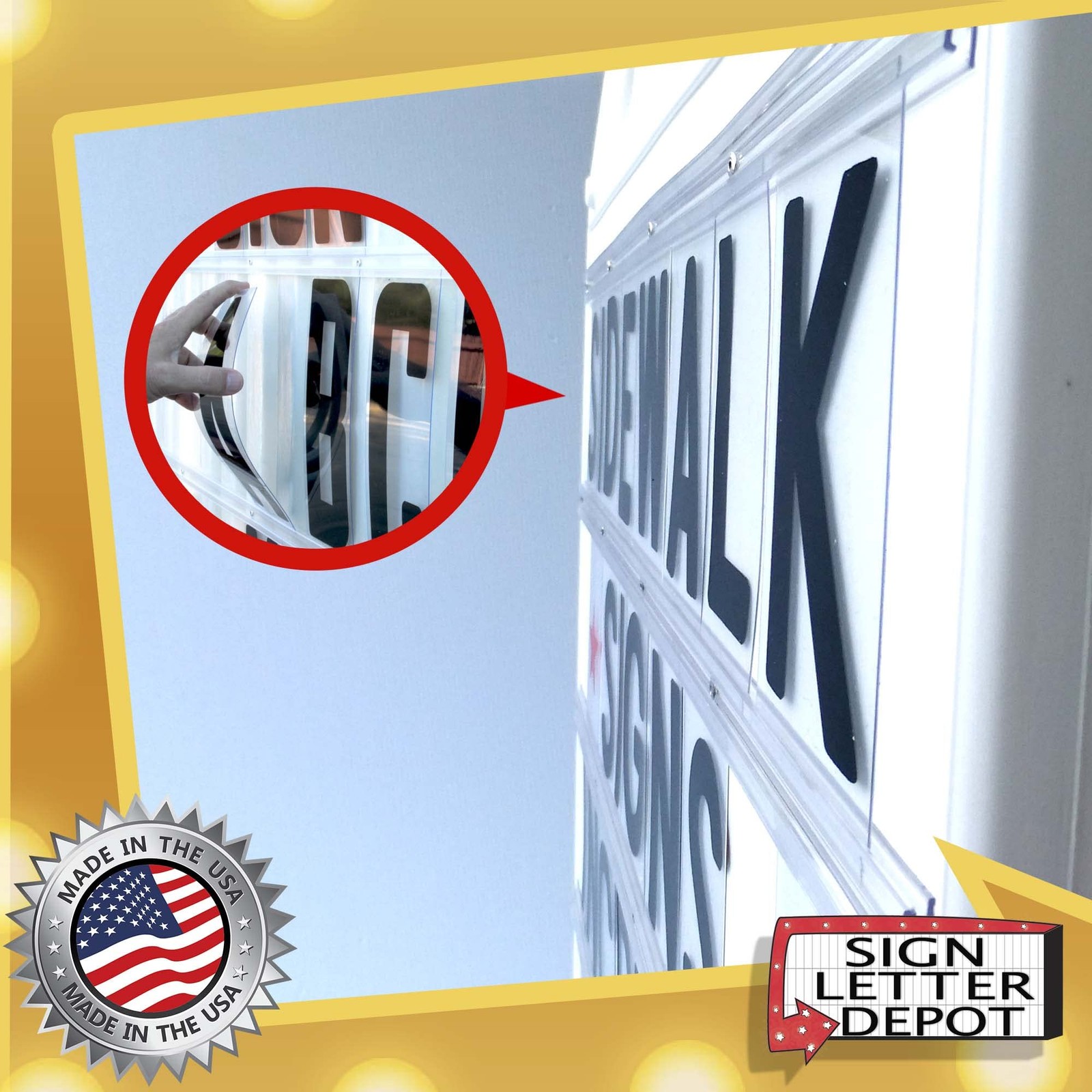 Sign Letter Depot 4 Flex Changeable Sign On 5 Clear Red A-Frame In Usa