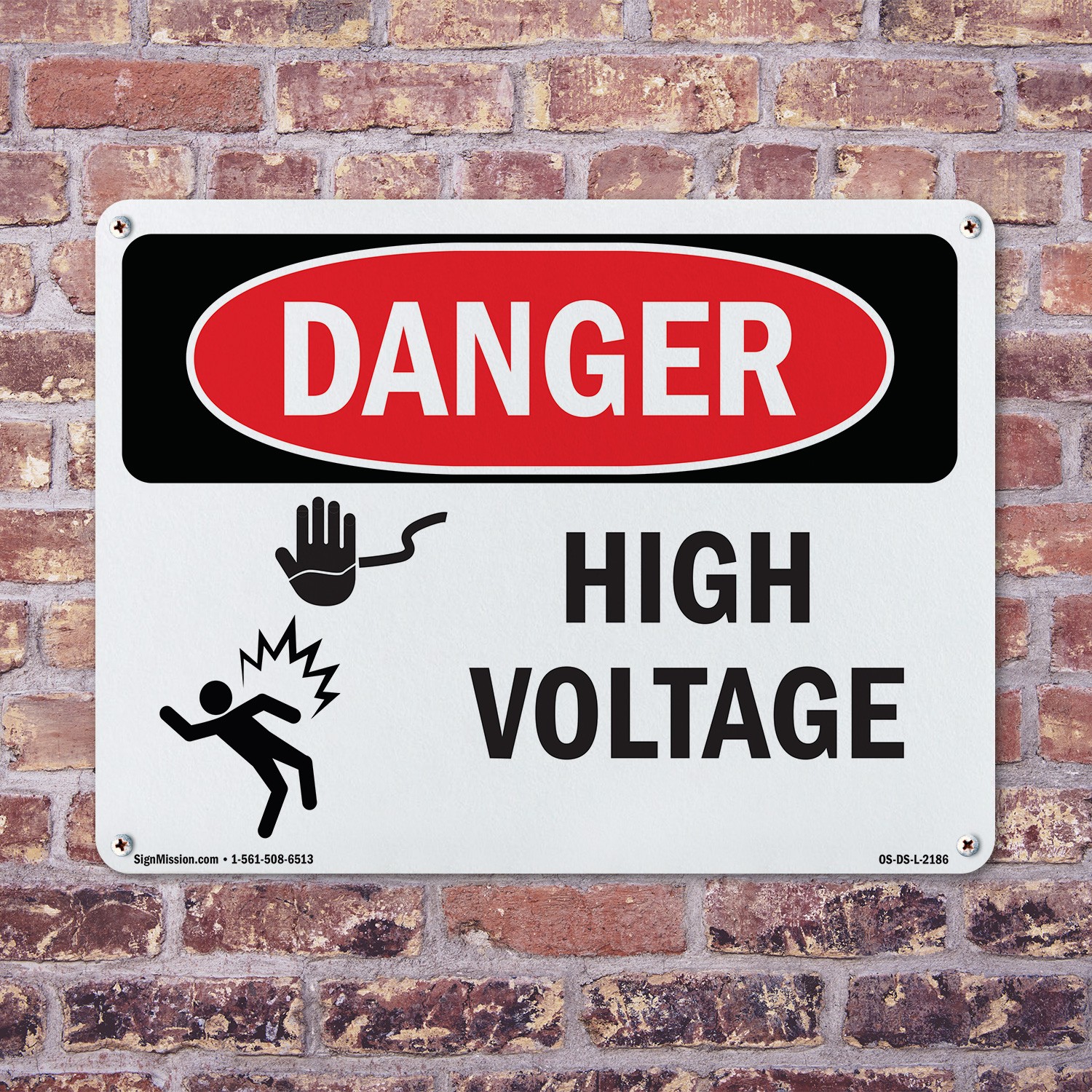 High Voltage OSHA Danger Sign Metal, Plastic, Or Decal – 5 or 10 Pack