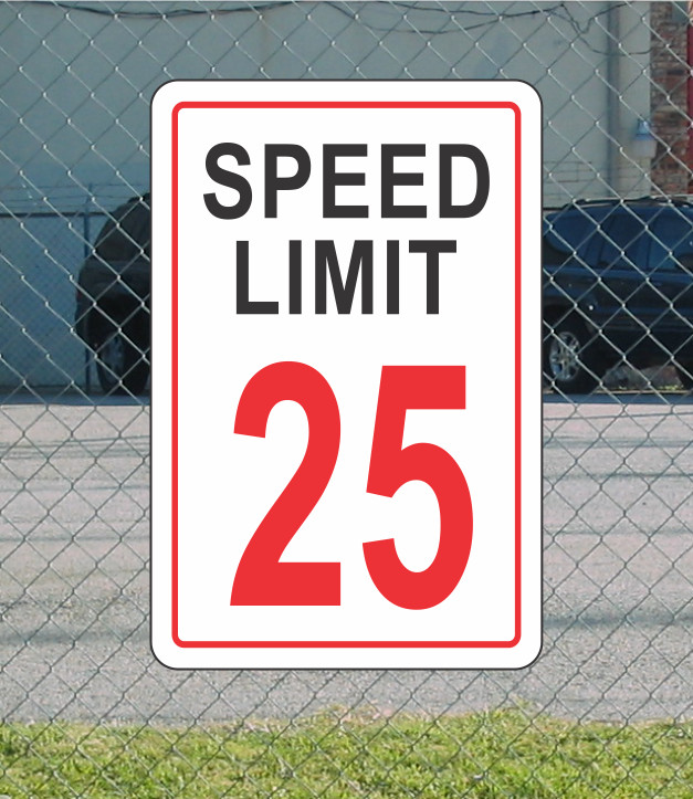 RED Speed Limit 25 Metal Sign for Street Road Highway Parking Lot 12″x18″ mph