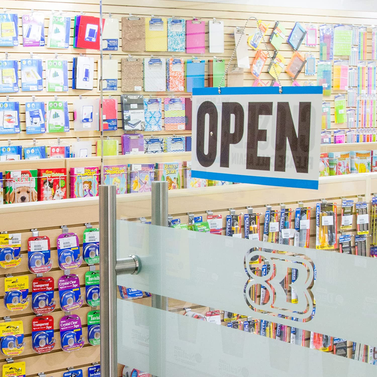 Open & Closed Sign 9″X12″, Double Sides Plastic Vinyl Signs, Business Store Offi