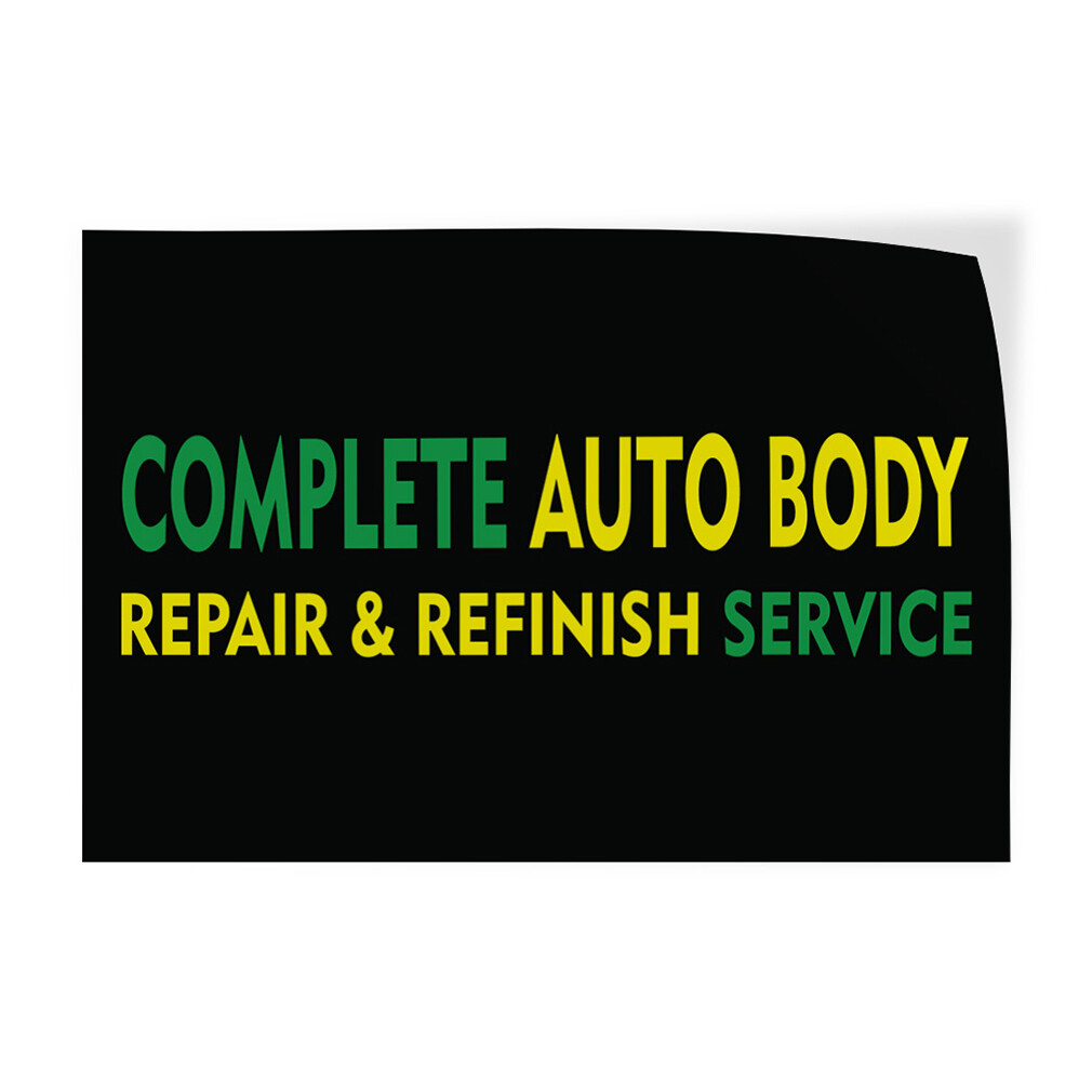 Decal Stickers Auto Body Repair & Refinish Service Vinyl Store Sign Label