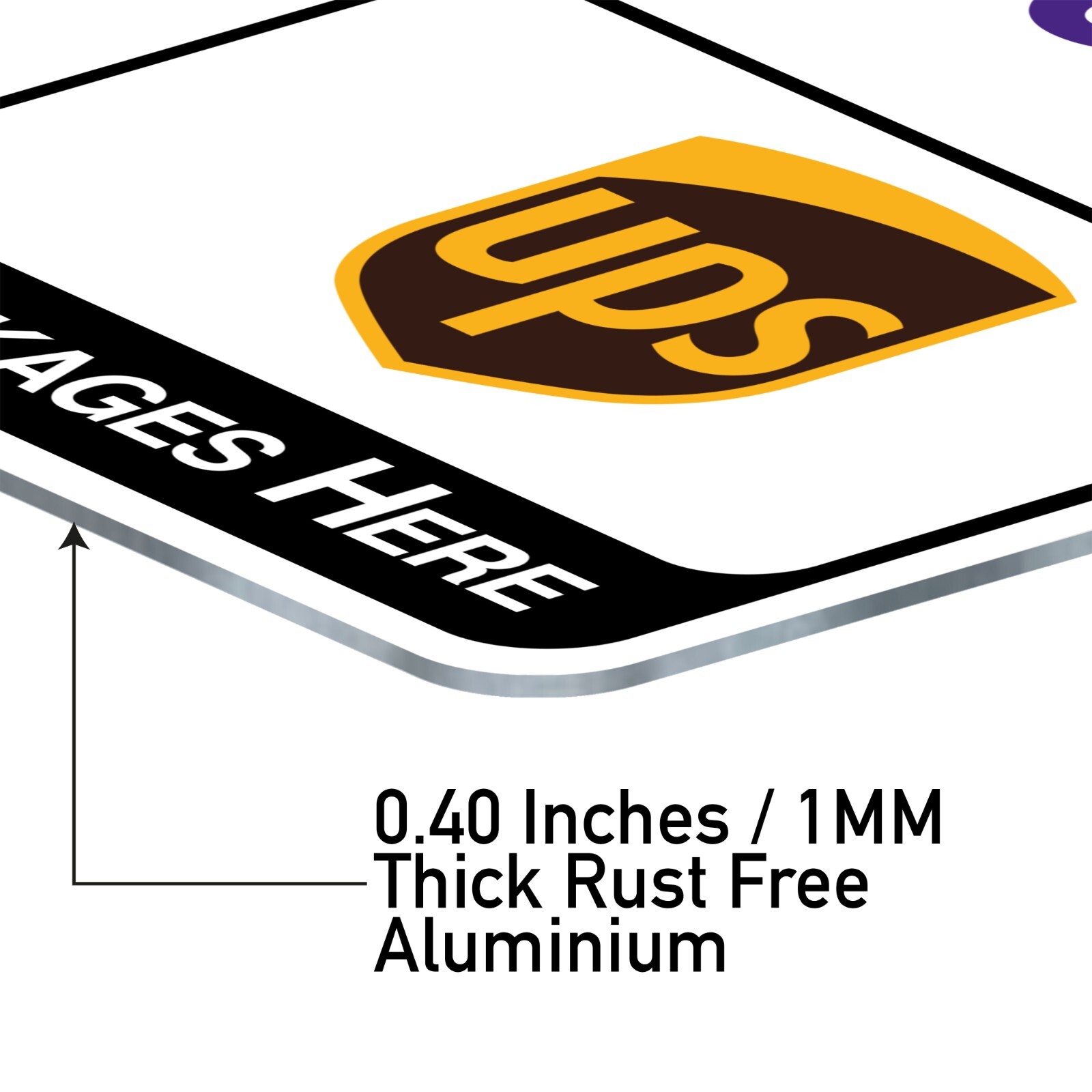 SIGNOGRAFX Please Leave Packages here 10×7 Inches Reflective Sign