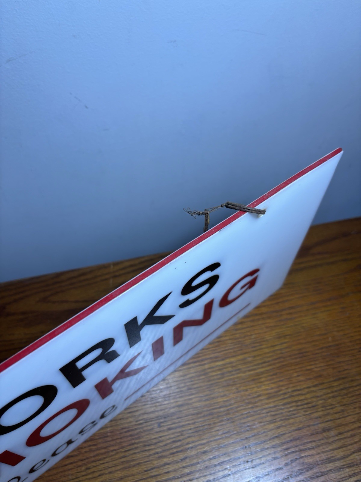 Rare Vintage Acrylic Plexi No Smoking Please Fireworks Warning Retail Store Sign