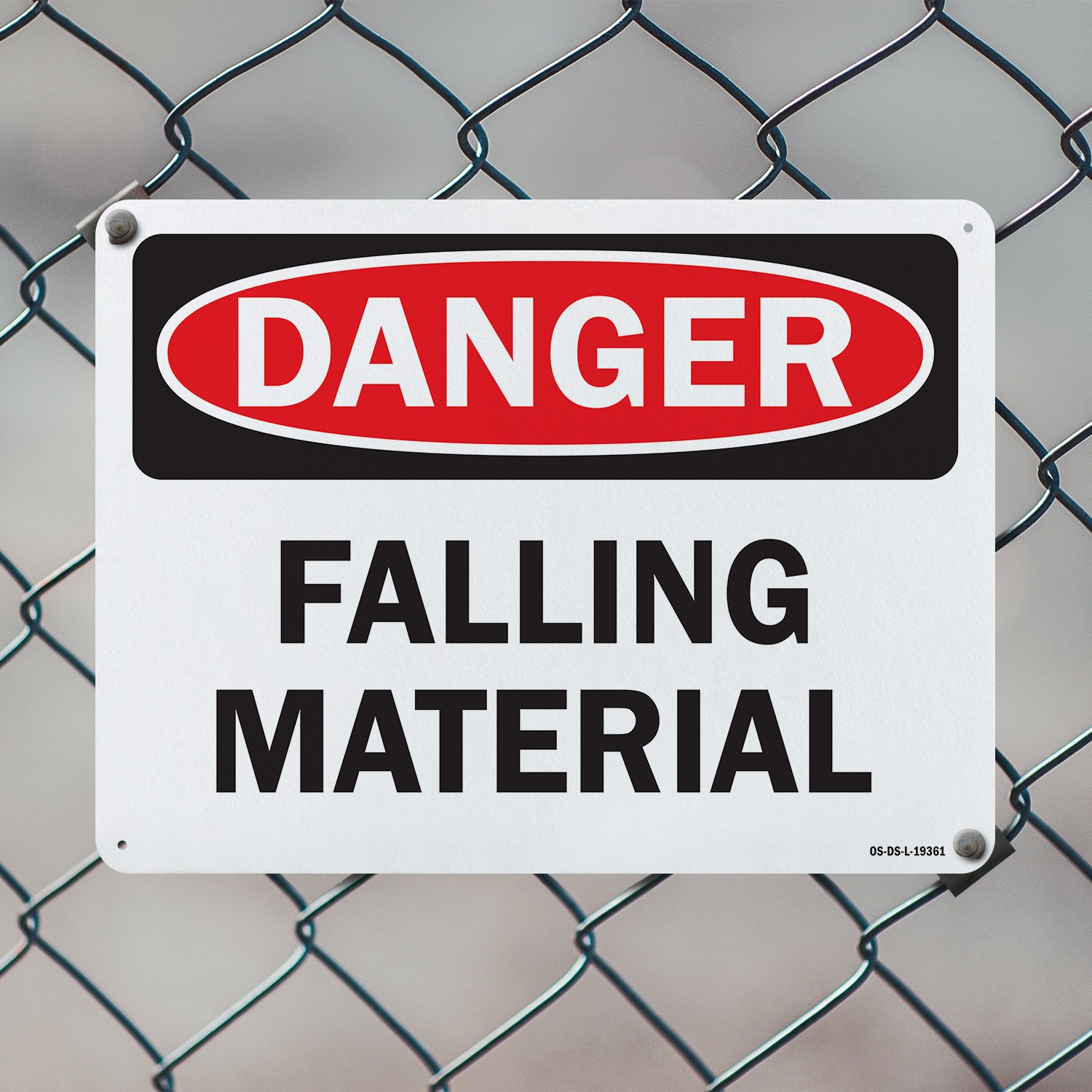 Falling Material OSHA Danger Sign Metal, Plastic, Or Decal – 5 or 10 Pack