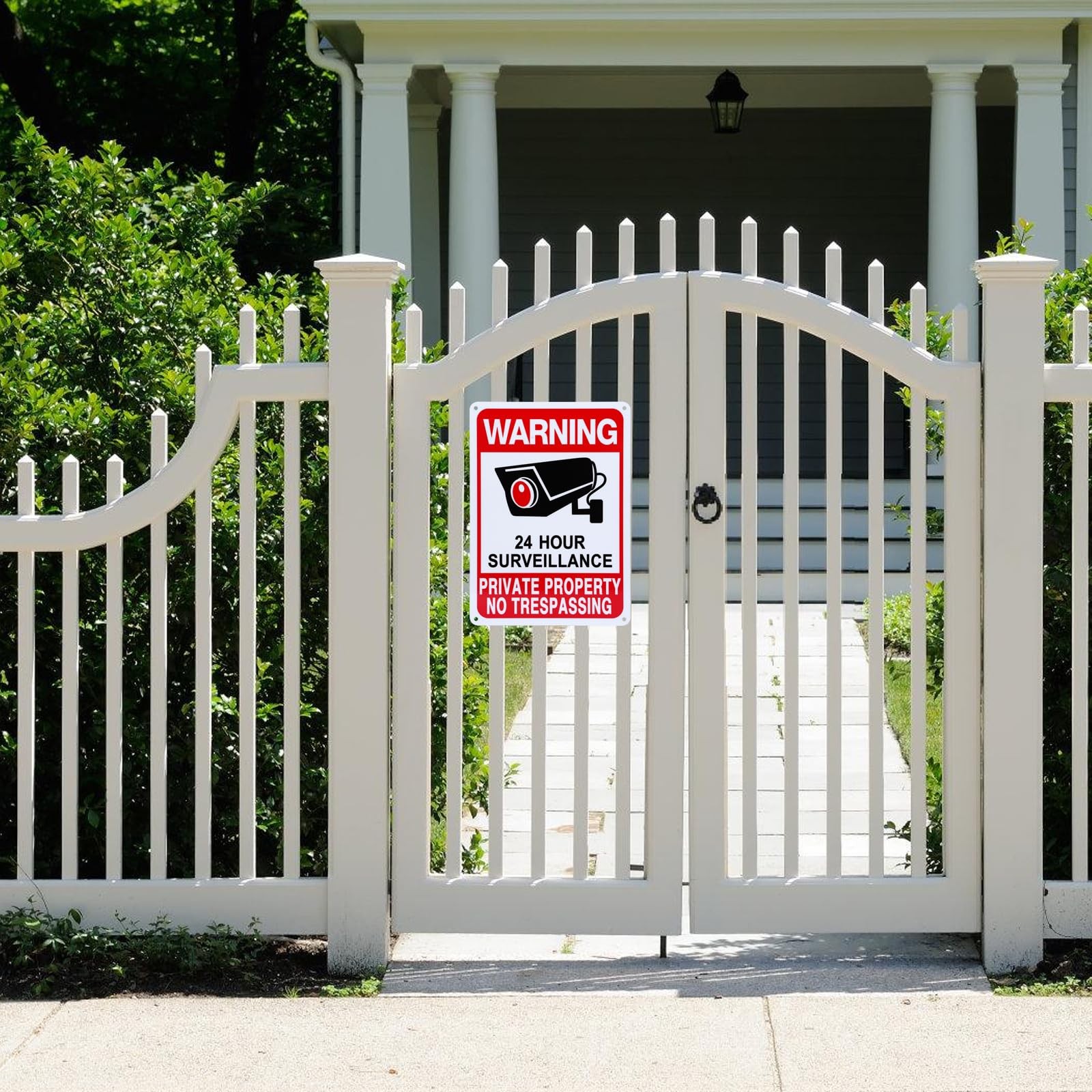 2-Pack Private Property Video Surveillance Signs, 2025 Version, 10 x 7 Inches