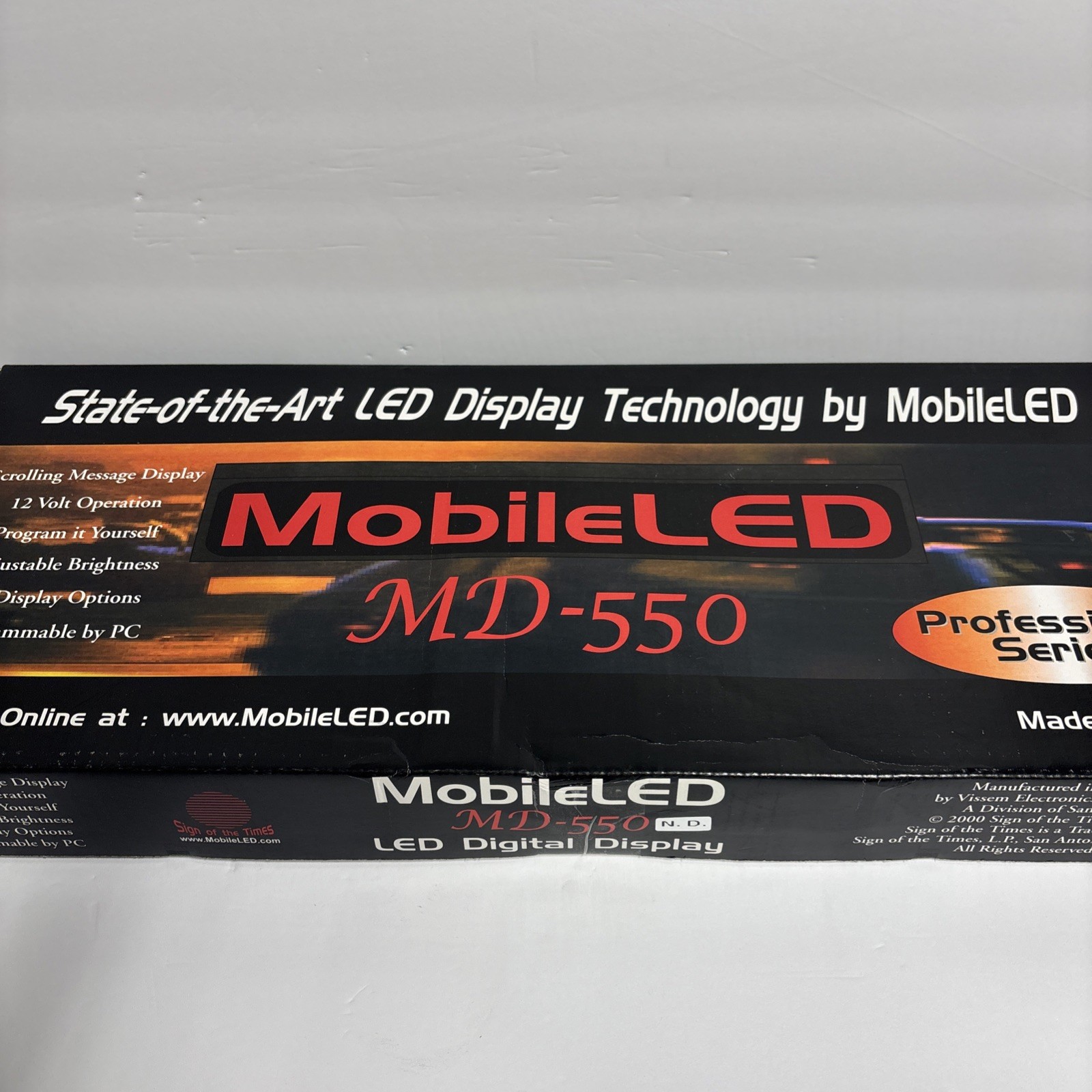 Mobile Red LED MD-550 Scrolling Message For Business or Vehicle Display 12v New