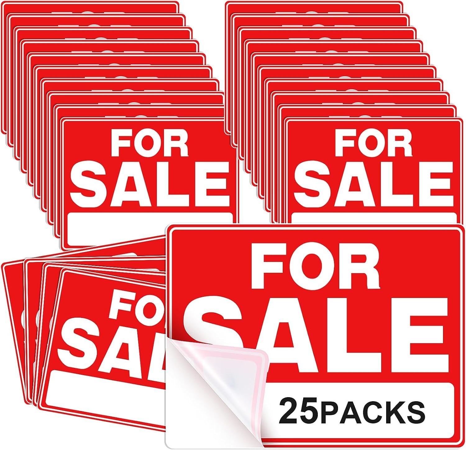 Seajan 25 Pcs for Sale Signs for Car 9 x 12 Inches Auto Sales Signs Vehicle, Hou