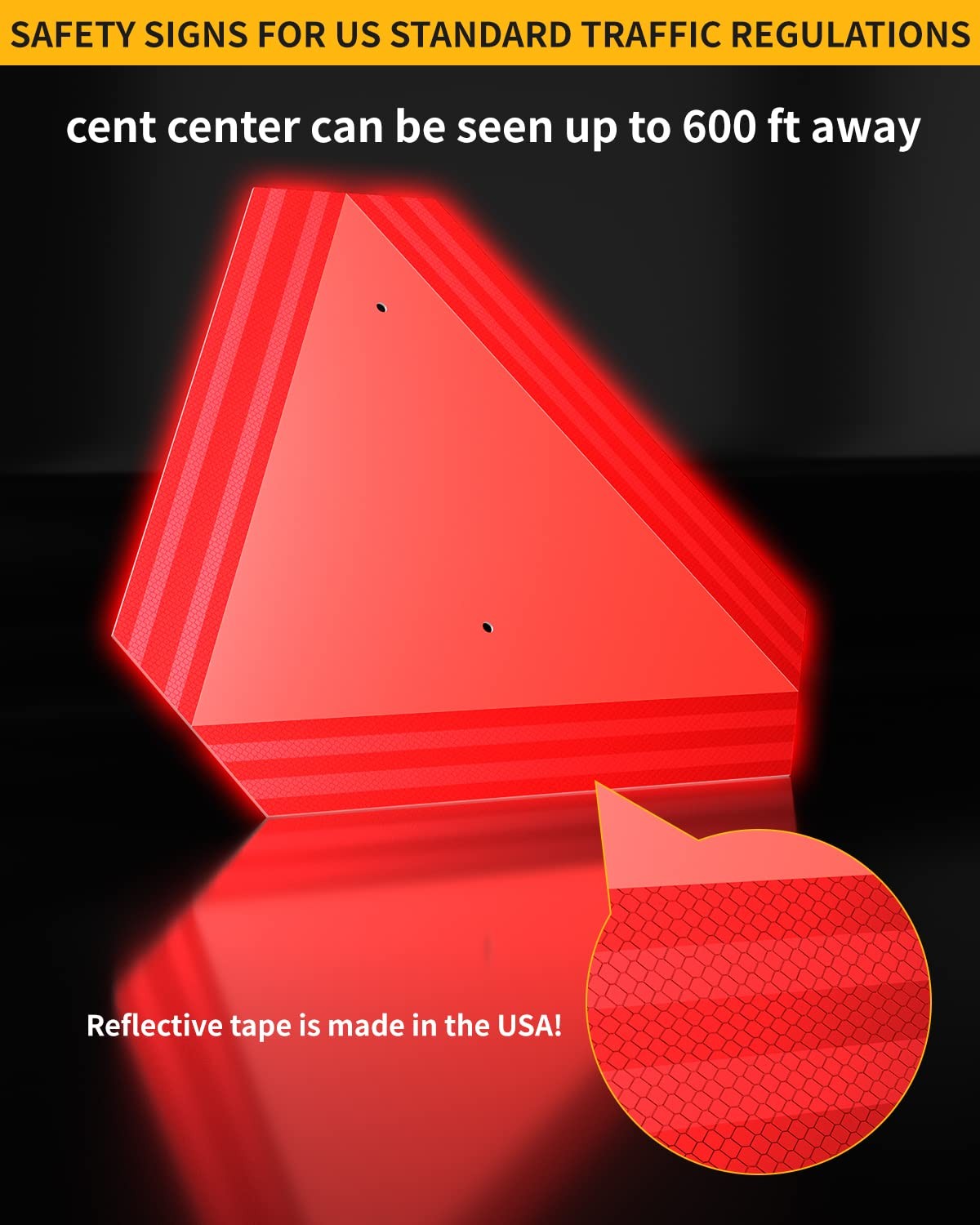 Slow Moving Vehicle Sign 2 Pack 7 x 8 Diamond Grade Reflective Slow Moving Decal
