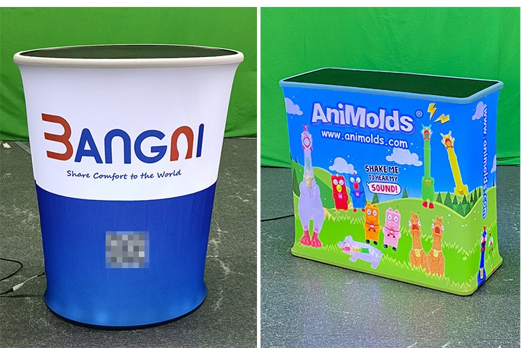 Portable Tension Fabric Counter Pop-Up Display Stands for Trade Shows Exhibits