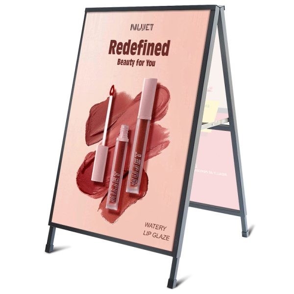 A Frame Sidewalk Sign, Heavy Duty Sandwich Board Signs 24×36 in(print included)
