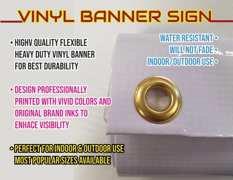 SEAFOOD for sale Vinyl Banner advertising Sign. Full color 2×4 ft Indoor Outdoor