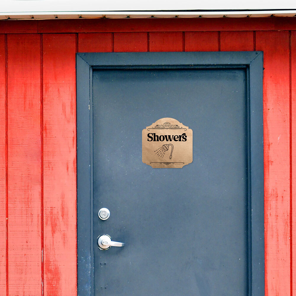 Heritage Plus Showers Wall or Door Sign | Gym Decor