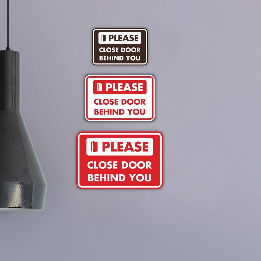 Classic Framed Please Close Door Behind You Wall or Door Sign