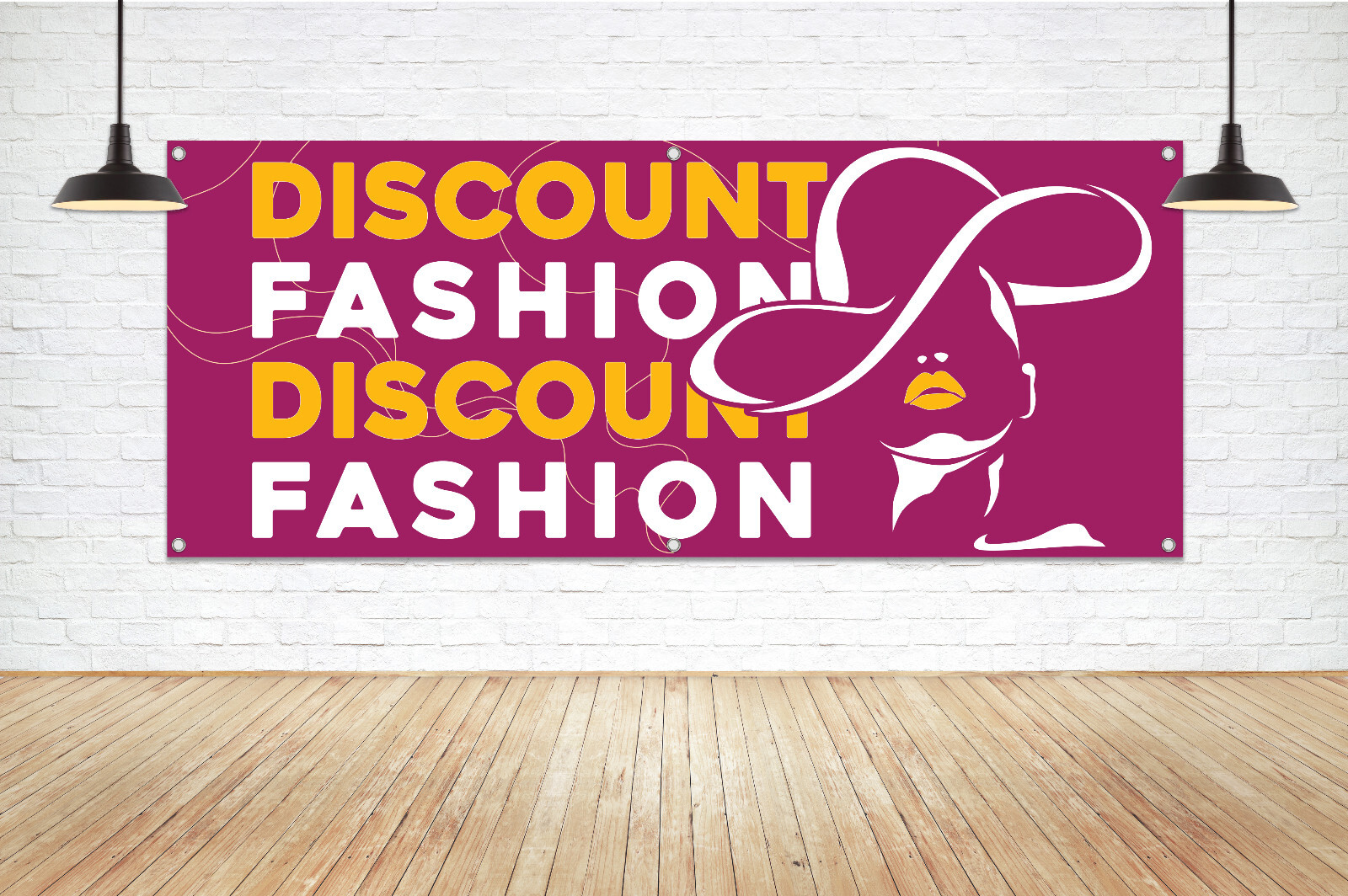 DISCOUNT FASHION Generic Vinyl Banner Retail Sign Boutique Store Shop Signage