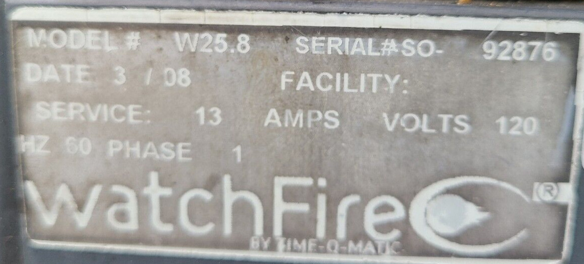 Full Color WatchFire Digital Sign Module 55214-01 Model W25.8 16″ x 8″ 19mm