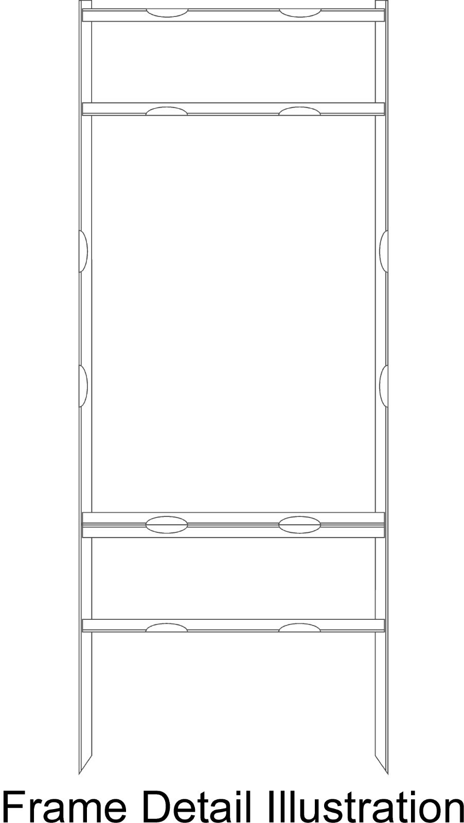 Real Estate Yard Sign Metal Frame, 24 x 18 Slide-In (2) Rider, Black (Pack of 1)